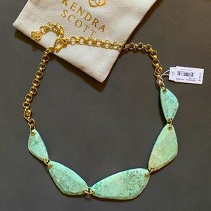 Free Ship! NWT - Kendra Scott, Mckenna Necklace In Sea Green Chrysocolla